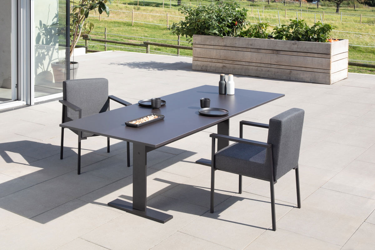 Aluminium/Keramik Gartenesstisch TEE