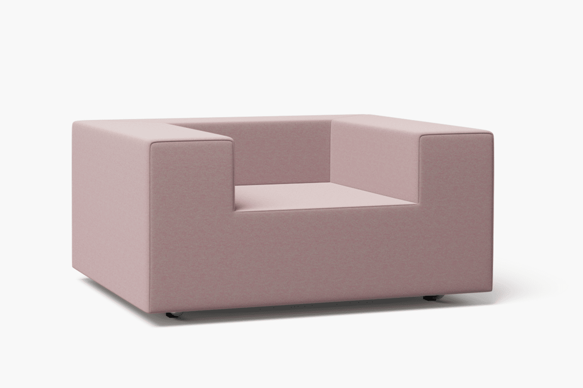 Bunter Garten Loungesessel in der Farbe rose