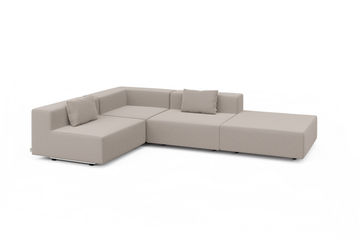 4er Gartenlounge Set LOOP M Farbe Light Grey 