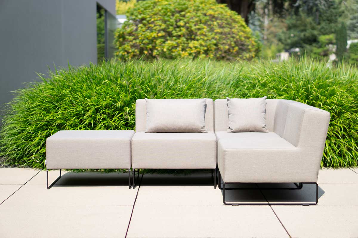 4-teiliges Garten Lounge Set JAMMY | Wetterfeste Ecklounge für 4 Personen | Inkl. Kissen & Set-Vorteil