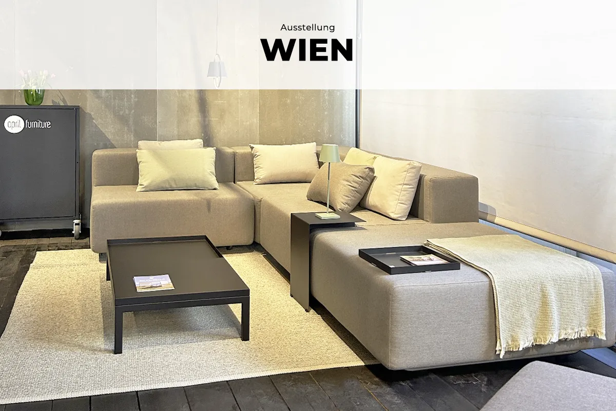april furniture Lounge Gartenmöbel Ausstellung im Showroom Wien, Landstraßer Hauptstraße 146/7, 1030 Wien