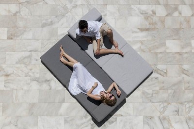 Wetterfeste Luxus Design Gartenliegen, Sonnenliegen